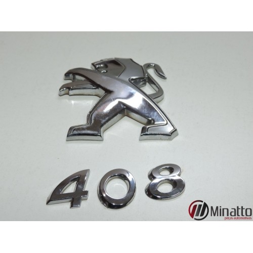 Emblema Tampa Traseira Peugeot 408 2012 Original